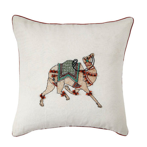 Kantha Embroidery 'Camel' Cushion