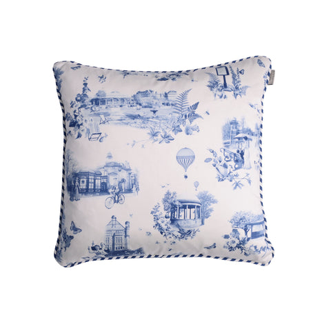 Blue Harrogate Toile Print Cushion