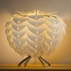 Bespoke Chrome Table Lamp- ivory