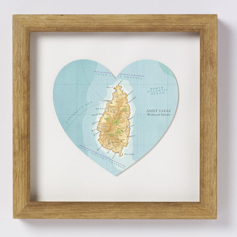 St Lucia Heart Map