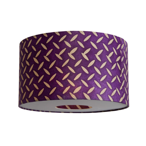 Cylindrical Lamp Shade - Purple Batik Tread Plate - Large