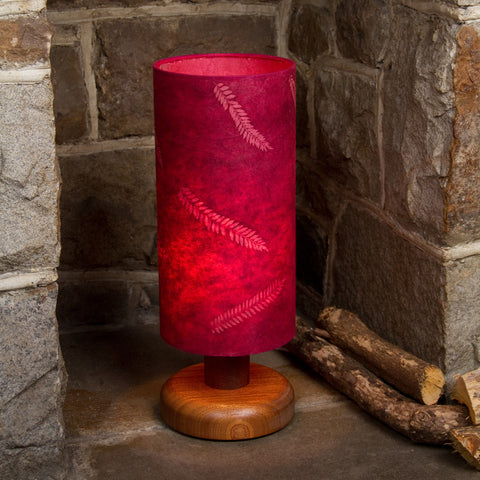 Table Lamp - Round Sepele Base - Hot Pink Fern