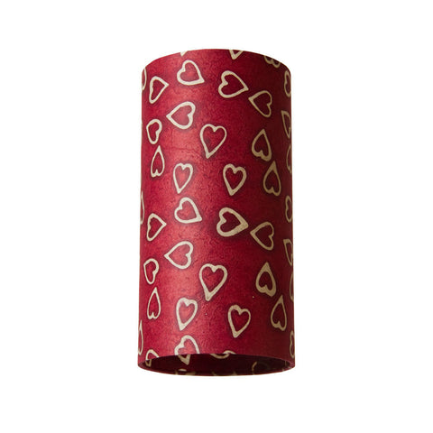 Tall Lamp Shade - Batik Hearts