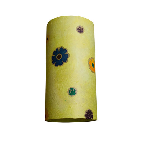 Tall Lamp Shade - Green Multi Flower