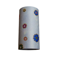 Tall Lamp Shade - Blue Multi Flower