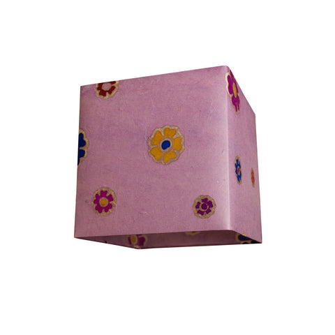 Square Lamp Shade - Purple Multi Flower