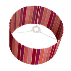 Cylindrical Lamp Shade - Pink Stripe - Large