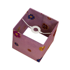 Square Lamp Shade - Purple Multi Flower