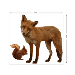 British Fox and Squirrel Wall Sticker