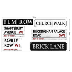 British Street Signs Wall Stickers