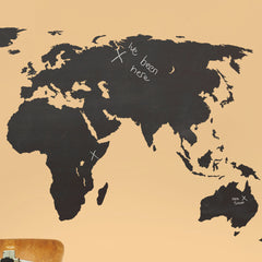 Chalkboard World Map Wall Sticker