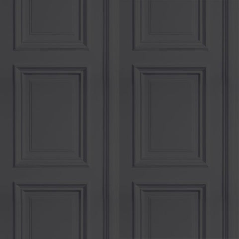Anthracite Panelling Wallpaper