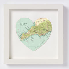 Amalfi Coast Map Heart