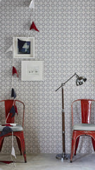 Anchor Tile Wallpaper, Red, White and Blue