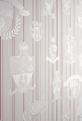 Carpe Noctem Wallpaper, Hot Pink & Silver