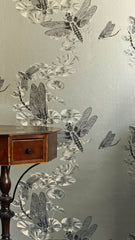 Dragonfly Wallpaper, Pewter