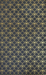 Honey Bees Wallpaper, Gold on Charcoal