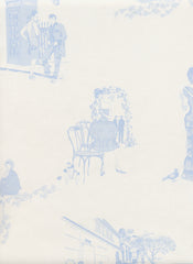 Promenade Wallpaper, Wedgewood Blue