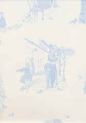 Promenade Wallpaper, Wedgewood Blue