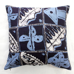 Blue Batik Stars Cushion