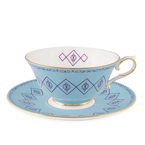 English Bone China Tea Cup and Saucer in Cambridge Blue