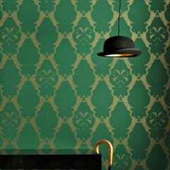 Boxing Hares Wallpaper, Billiard Green