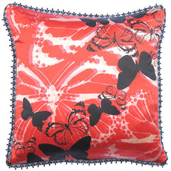 Butterfly Dance Purple Silk Cushion