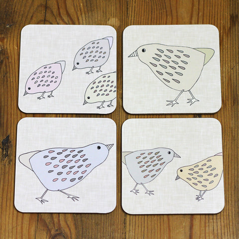 Little Chicks Coasters set of 4