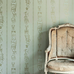 Chairs Wallpaper, Eau de Nil