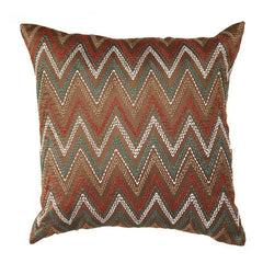 Kantha Embroidery 'Chevron' Cushion
