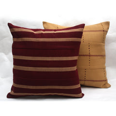 Maroon Aso Oke Cushion