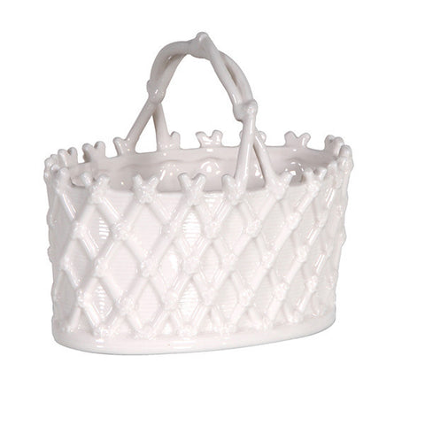 Cream Ceramic Basket