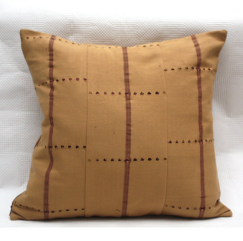 Cream Aso Oke Cushion