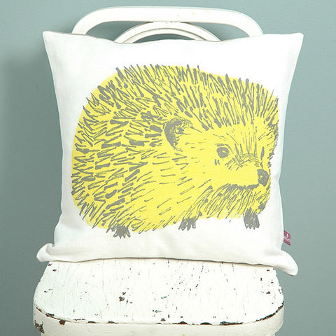 Hedgehog Junior Cushion- Yellow