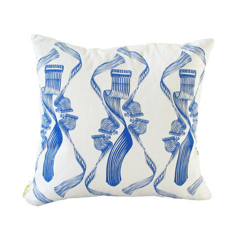 'Dance!' Royal Blue Cotton Cushion - Standard