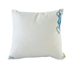 'Dance!' Turquoise Blue Cotton Cushion - Standard