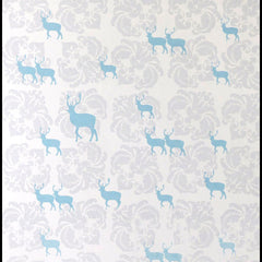 Deers and Damask Wallpaper