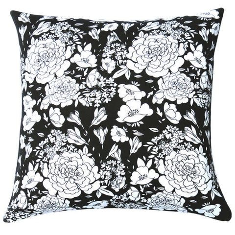 Freya Black Silk Cushion