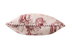 Red Harrogate Toile Print Cushion