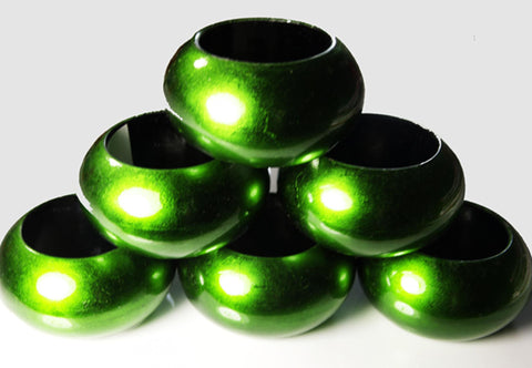 Napkin Ring Boxed Sets - Metallic Dark Green