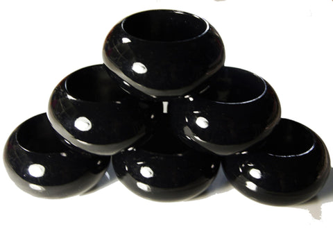 Napkin Ring Boxed Sets - Black
