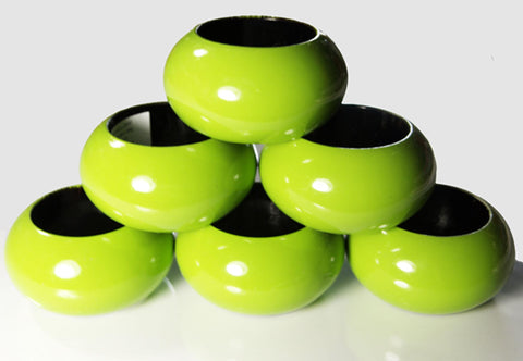 Napkin Ring Boxed Sets - Lime Green
