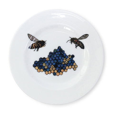 Blue Honey Bee Small Plate