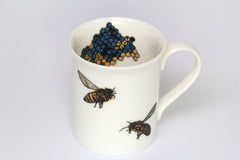 Blue Honey Bee Mug