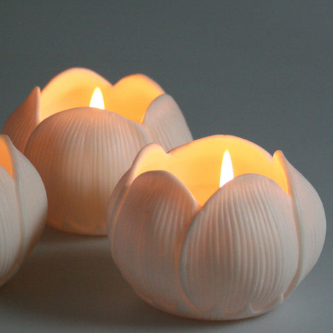 Flower Bud Candles - set of 3