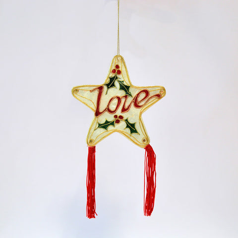 Love Star Shaped Christmas Decoration