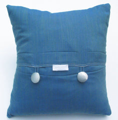 'Mint Paperclips' Silk Cushions - Mini