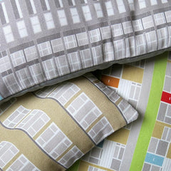 Grey Paper House Cushion Cover