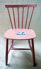 Upcycled Pink Children's Wooden Heirloom Nursery Chair