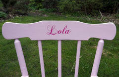 Upcycled Children's Vintage Personalised Pink Rocking Chair